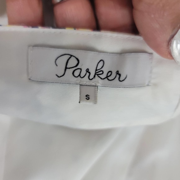 PARKER MULTI-COLORED FLORAL CROPPED HALTER TOP Size SMALL - Picture 12 of 12